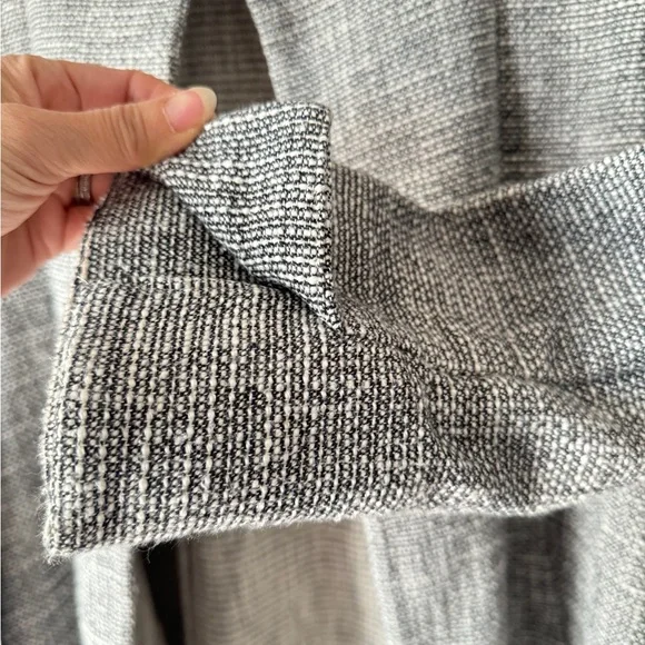 Eileen Fisher Coat Womens Medium Gray Knit Long Length Cotton Capsule Minimalist - Picture 6 of 13